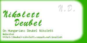 nikolett deubel business card